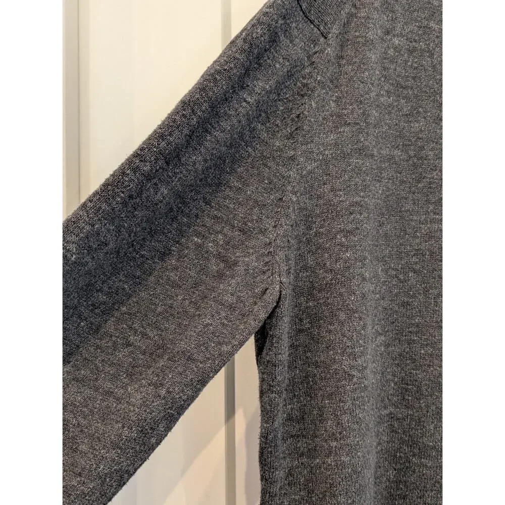 Joseph Abboud Sweater Men’s XL Grey 1/4 Zip Pullover Longsleeve Cotton Preppy
